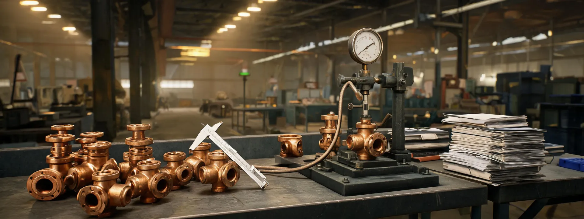 Valve manufacturing and quality workspace