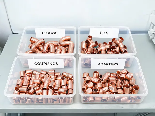 Copper press fitting assortment