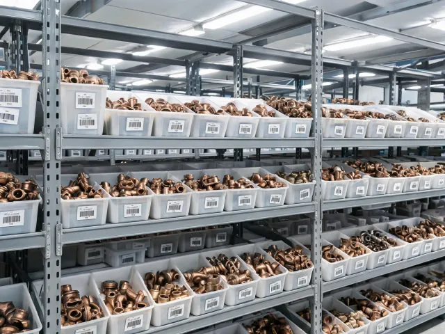 MRO distributor valve inventory shelves